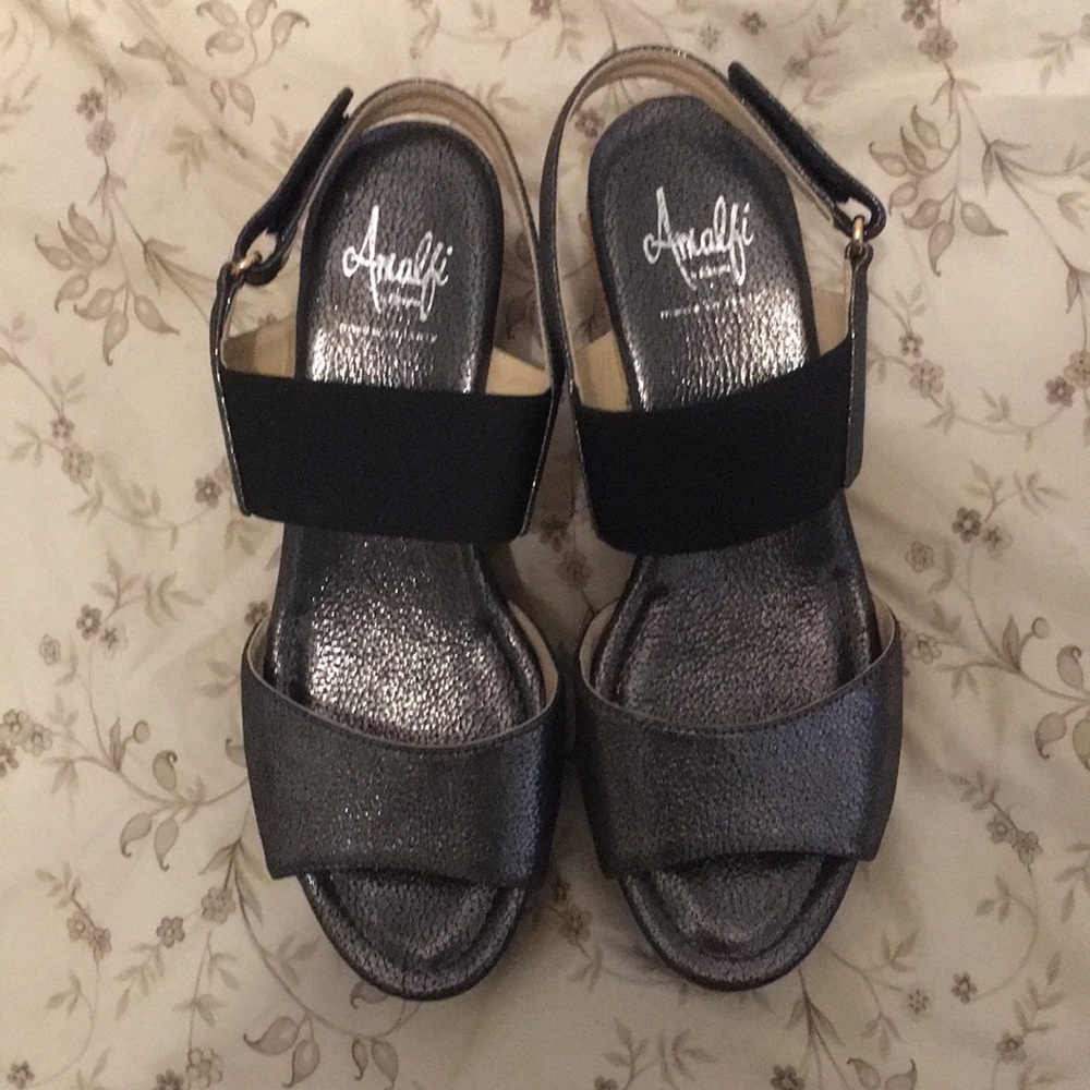 Amalfi Double Strap Cork Platform Wedge Sandal